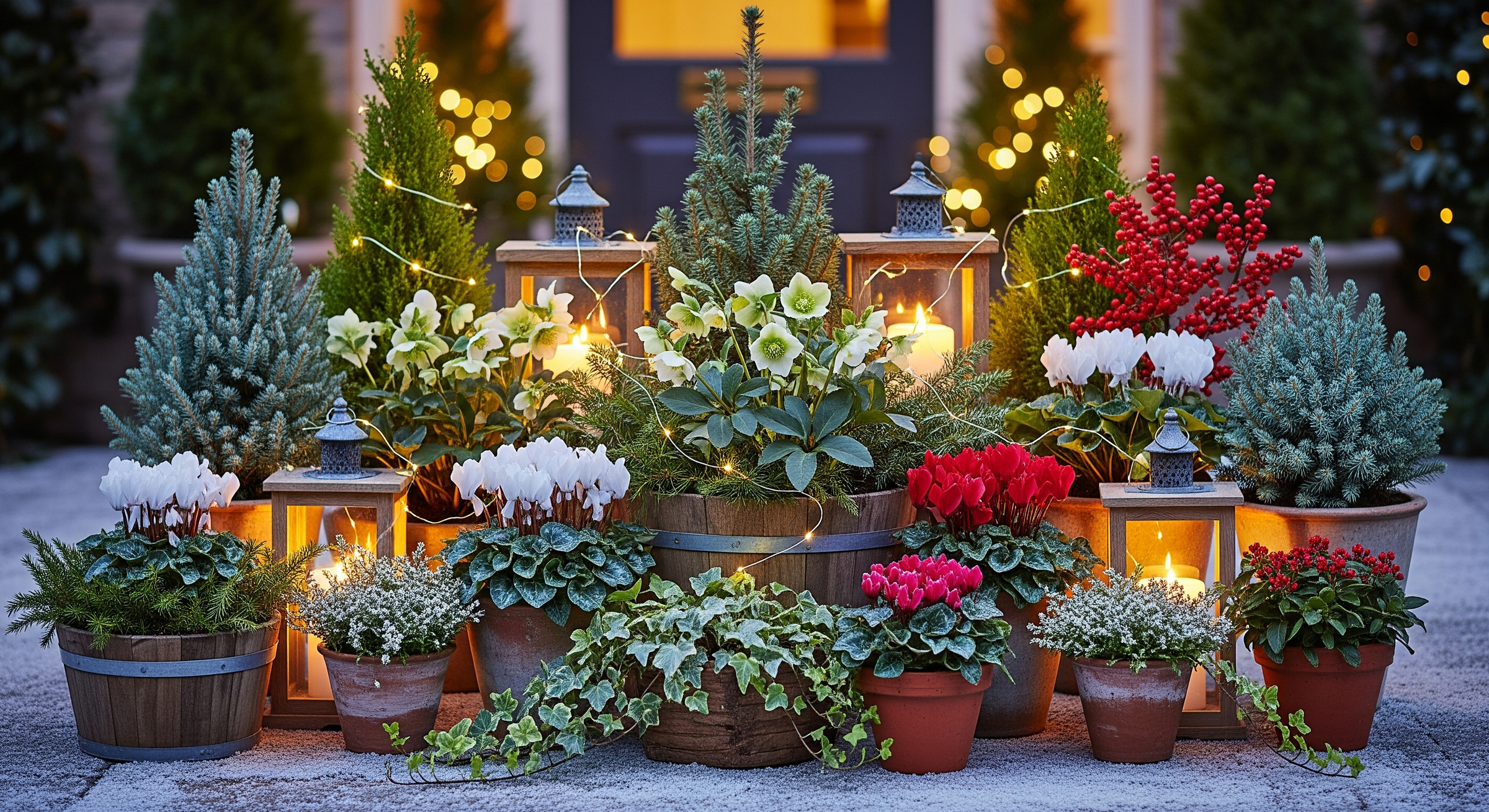 festive planter at plants by post
