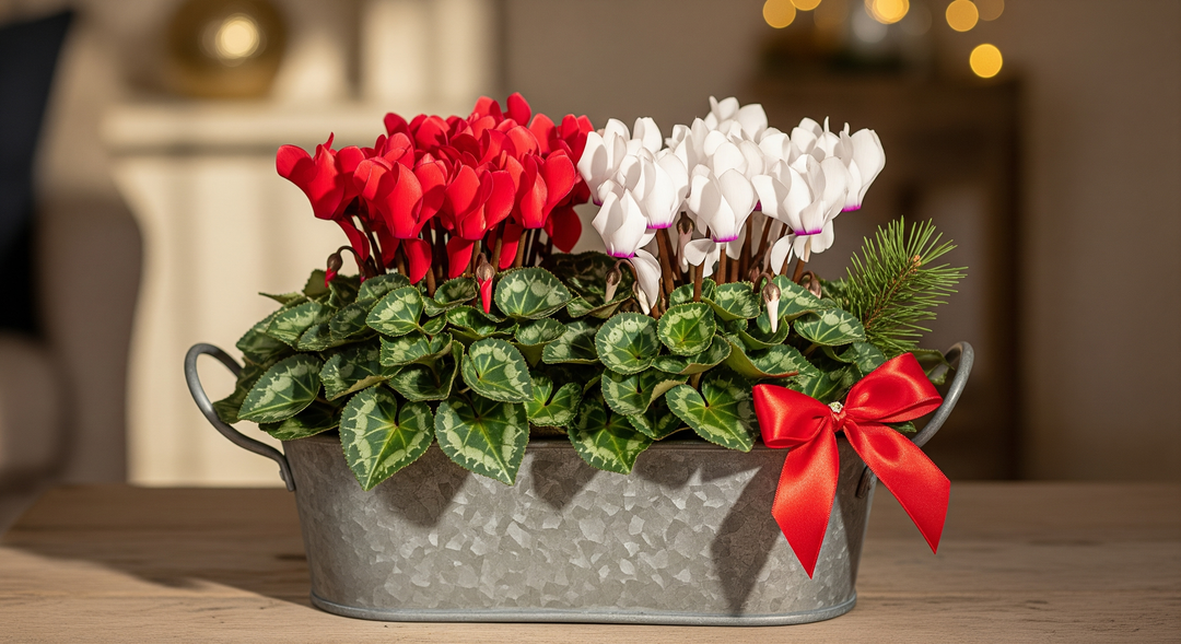 christmas cyclamen in a pot