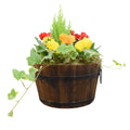 Wooden Seasonal Barrel with Mixed Plants – Moss Finish Planter Plants By Post