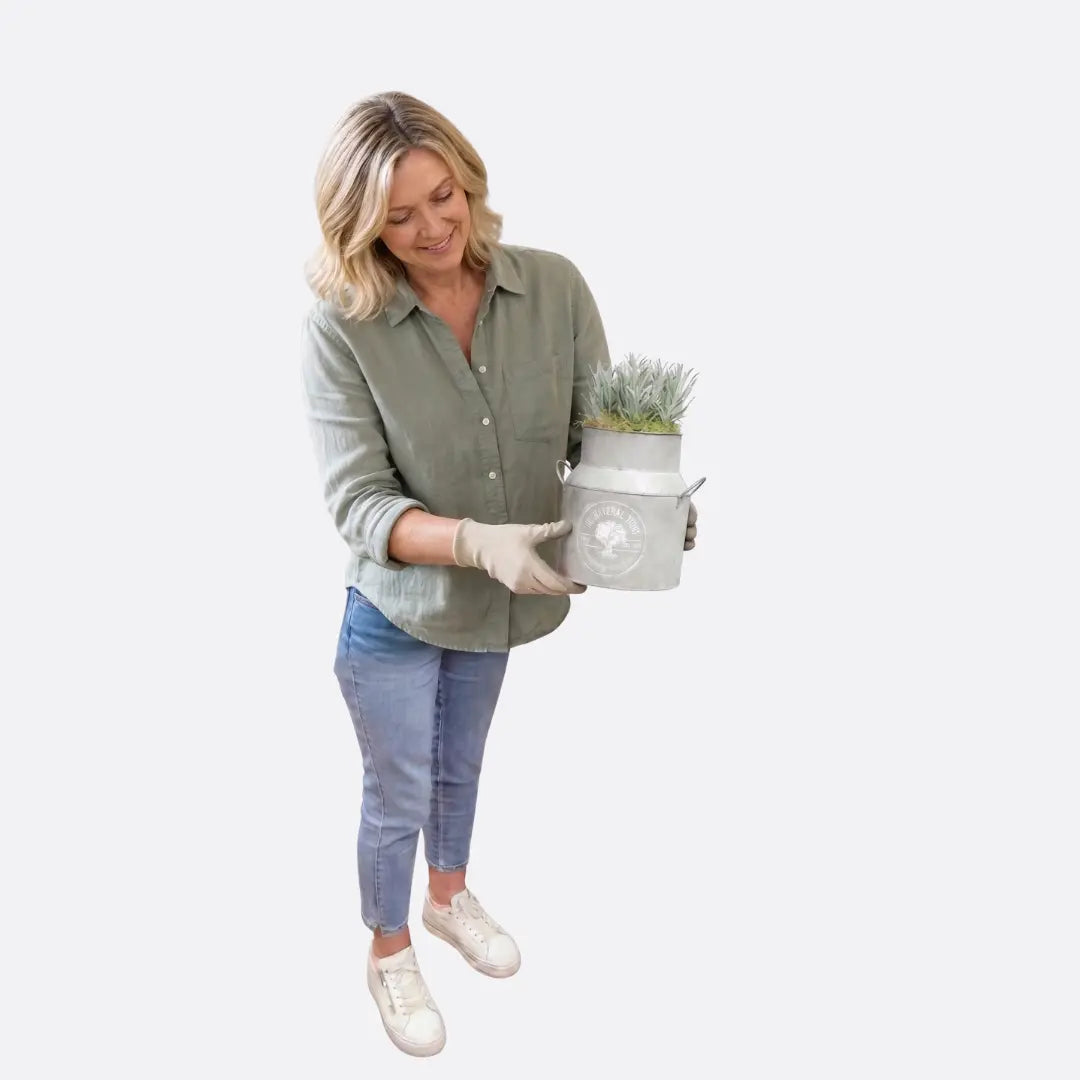 Seasonal Milk Churn with Mixed Plants – Autumn Colour Garden Planter Plants By Post