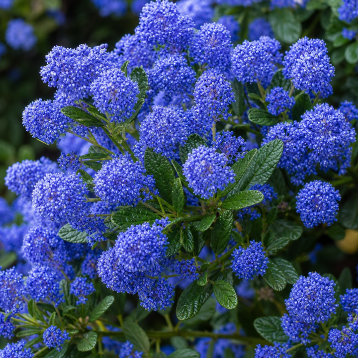Ceanothus 'Puget Blue' California Lilac Intense Blue Evergreen Shrub 2L Pot The Rose Press Garden