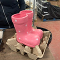 Pink Ceramic Polka Dot Wellies with Seasonal Cyclamen – Moss Finish Plants By Post