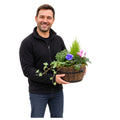 Wooden Seasonal Barrel with Mixed Plants – Moss Finish Planter Plants By Post