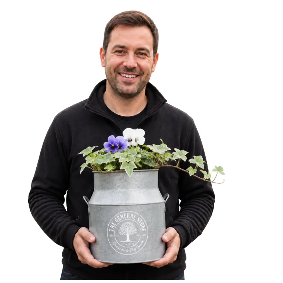 Seasonal Milk Churn with Mixed Plants – Autumn Colour Garden Planter Plants By Post