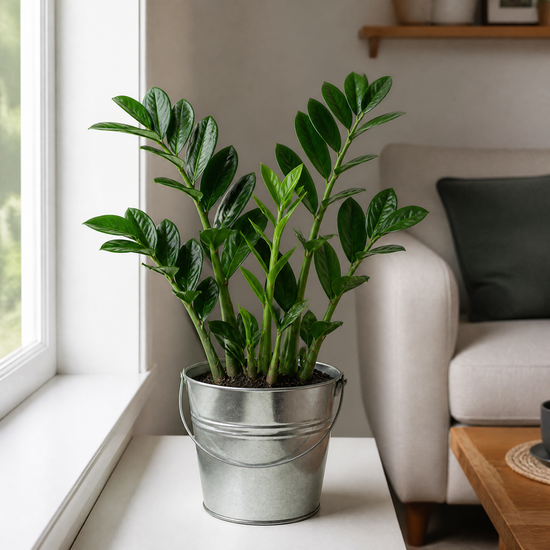Zamioculcas Zamiifolia ZZ Plant 12cm Pot – Easy Care Indoor Houseplant Plants By Post