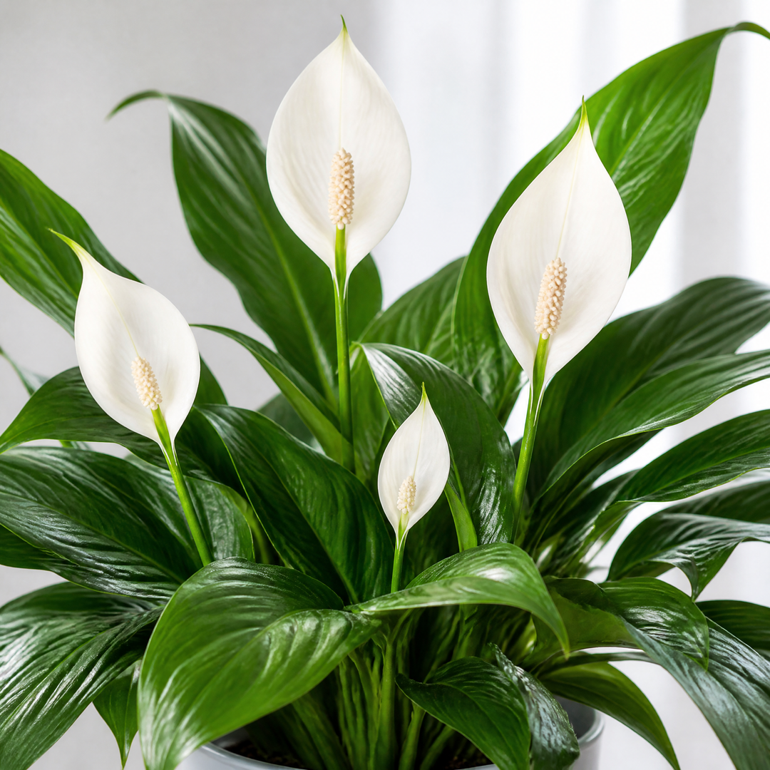 Peace Lily Plant 12cm - Air Purifying Houseplant Elegant Indoor Plant with White Flowers Plants By Post UK