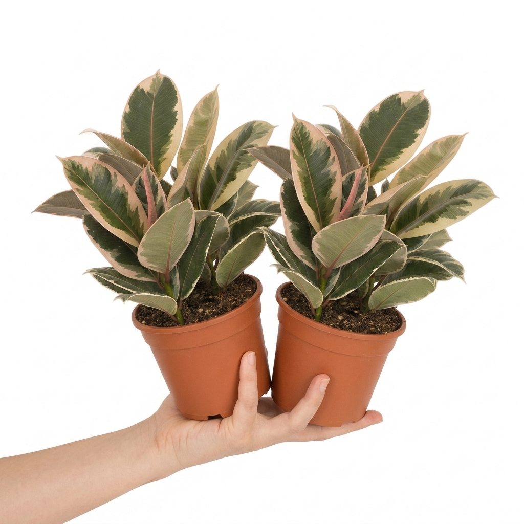 Ficus Tineke Rubber Plant 12cm Pot Plants By Post