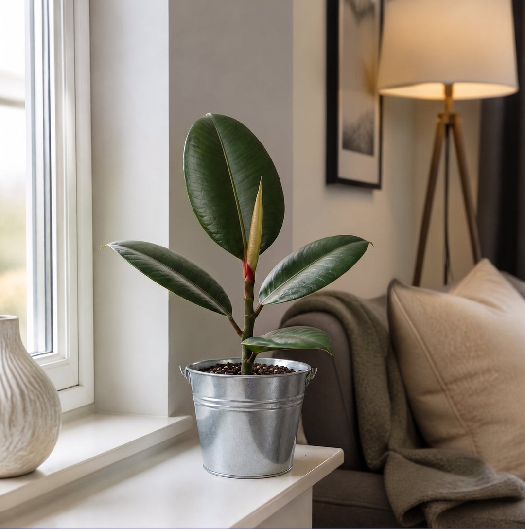 Ficus Robusta Rubber Plant 17cm Pot – Easy Care Indoor Houseplant Plants By Post