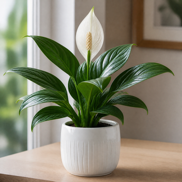 Peace Lily Plant 12cm - Air Purifying Houseplant Elegant Indoor Plant with White Flowers Plants By Post UK