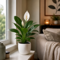 Peace Lily Plant 12cm - Air Purifying Houseplant Elegant Indoor Plant with White Flowers Plants By Post UK