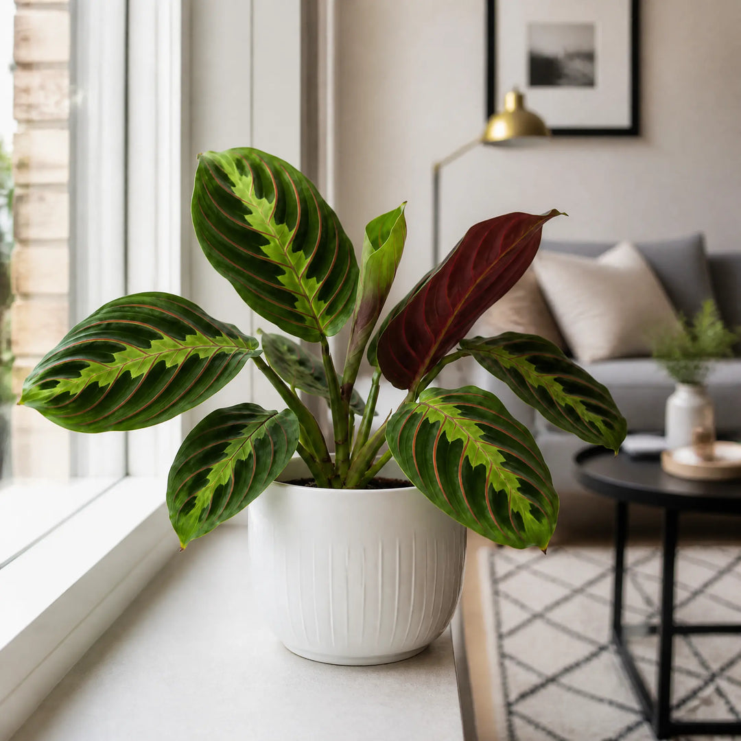 Maranta Leuconeura Prayer Plant 12cm - Beautiful Tricolour Indoor Foliage Plants By Post