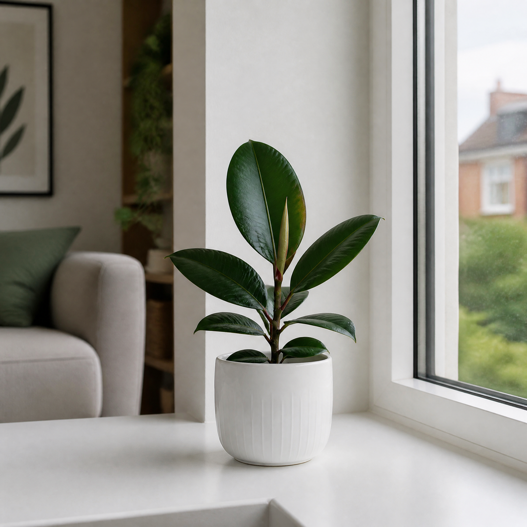 Ficus Robusta Rubber Plant 17cm Pot – Easy Care Indoor Houseplant Plants By Post