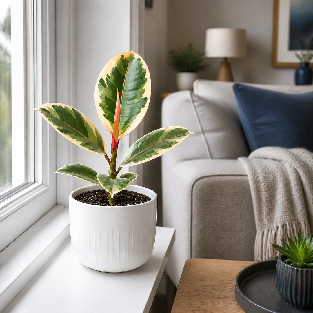 Ficus Tineke Rubber Plant 12cm Pot Plants By Post