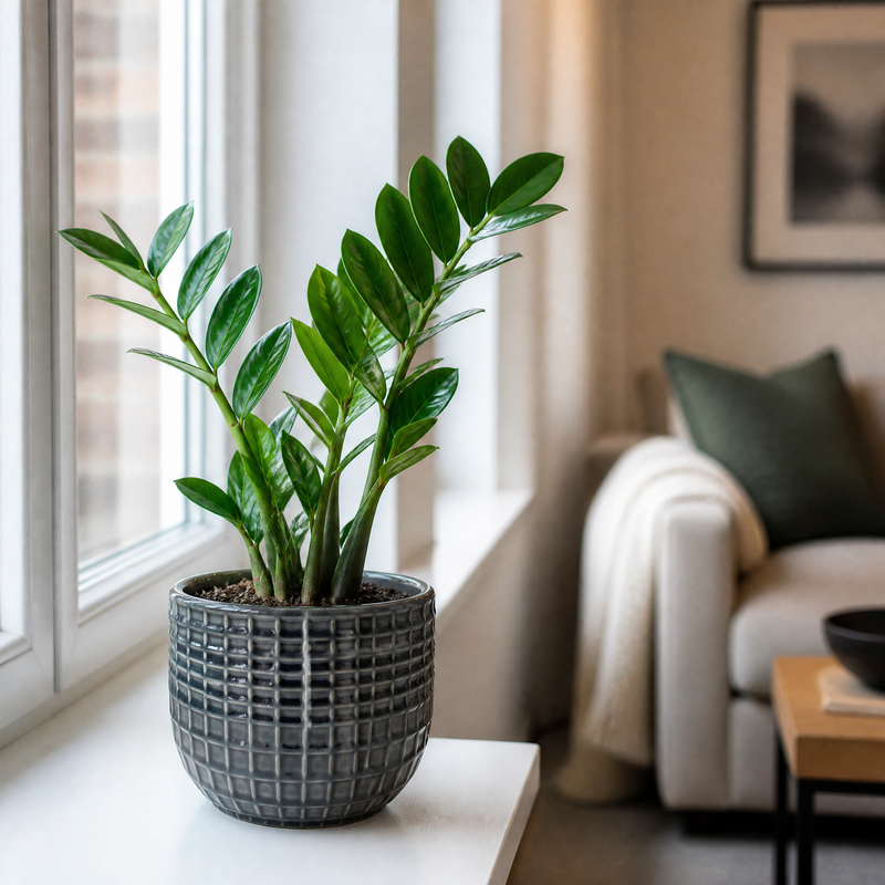 Zamioculcas Zamiifolia ZZ Plant 12cm Pot – Easy Care Indoor Houseplant Plants By Post