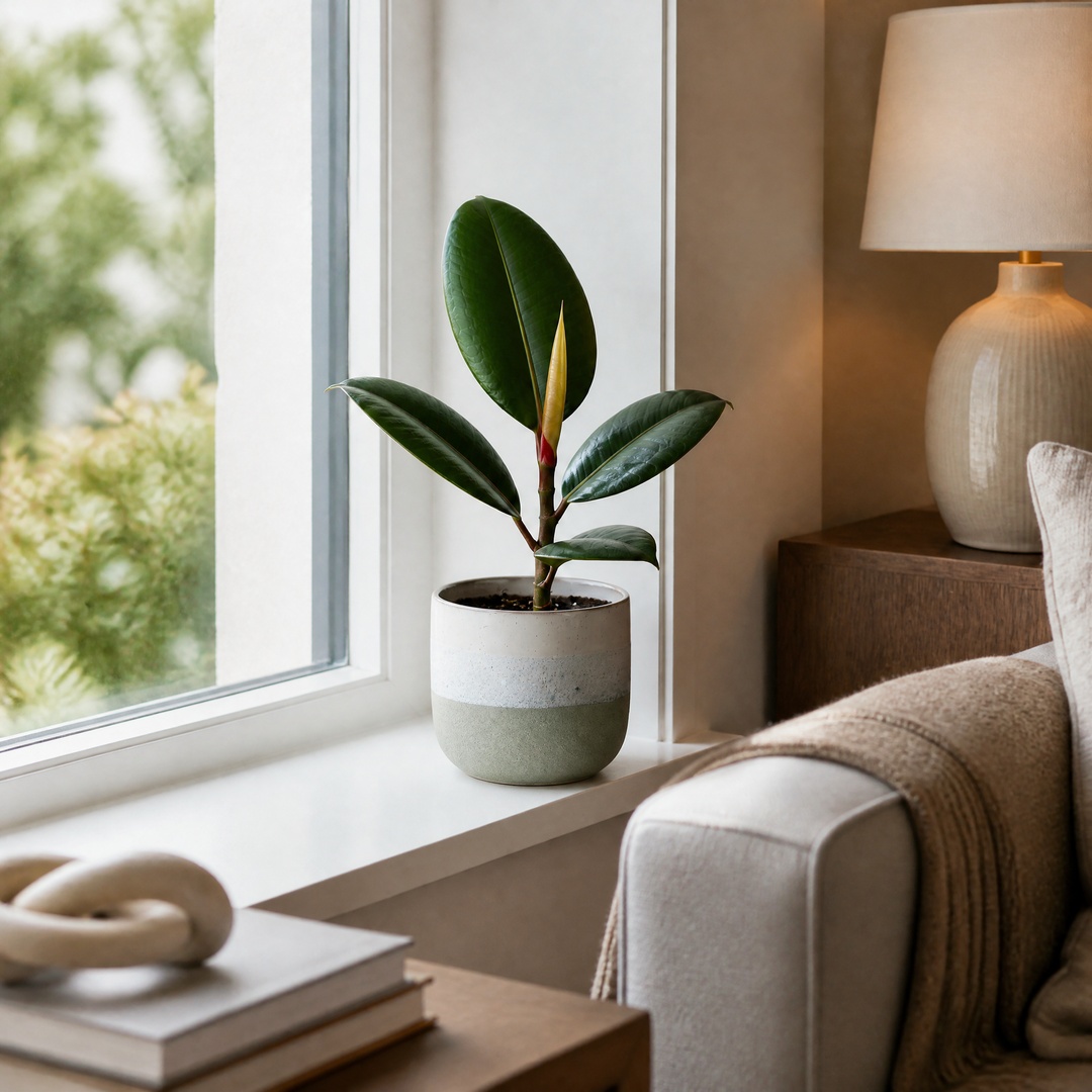 Ficus Robusta Rubber Plant 17cm Pot – Easy Care Indoor Houseplant Plants By Post