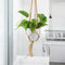 Hanging Ceramic White Macrame