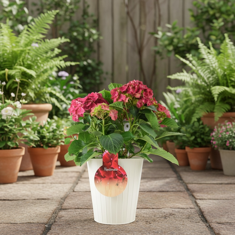 Hydrangea Red in 5L Pot – Vibrant Summer Flowering Garden Shrub Plants By Post