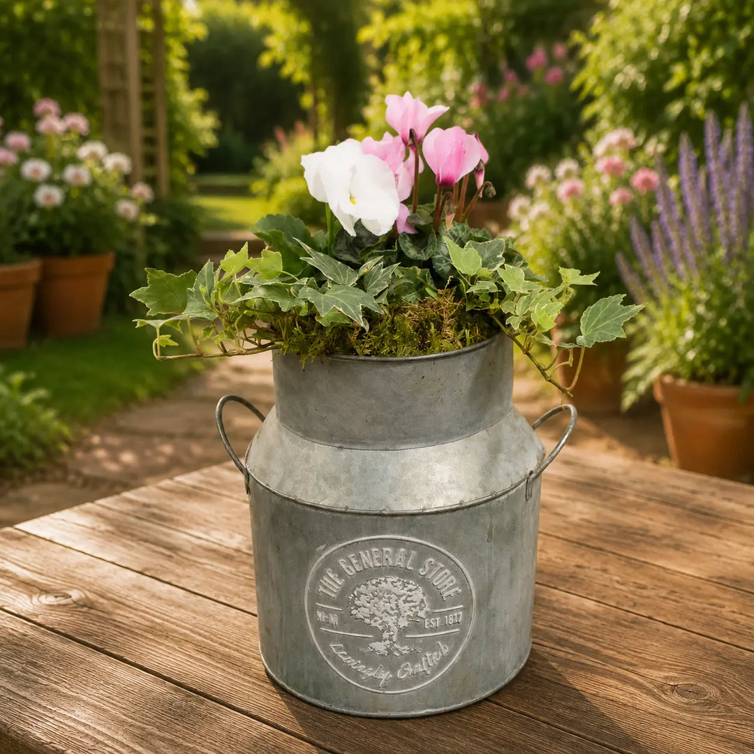 Seasonal Milk Churn with Mixed Plants – Autumn Colour Garden Planter Plants By Post