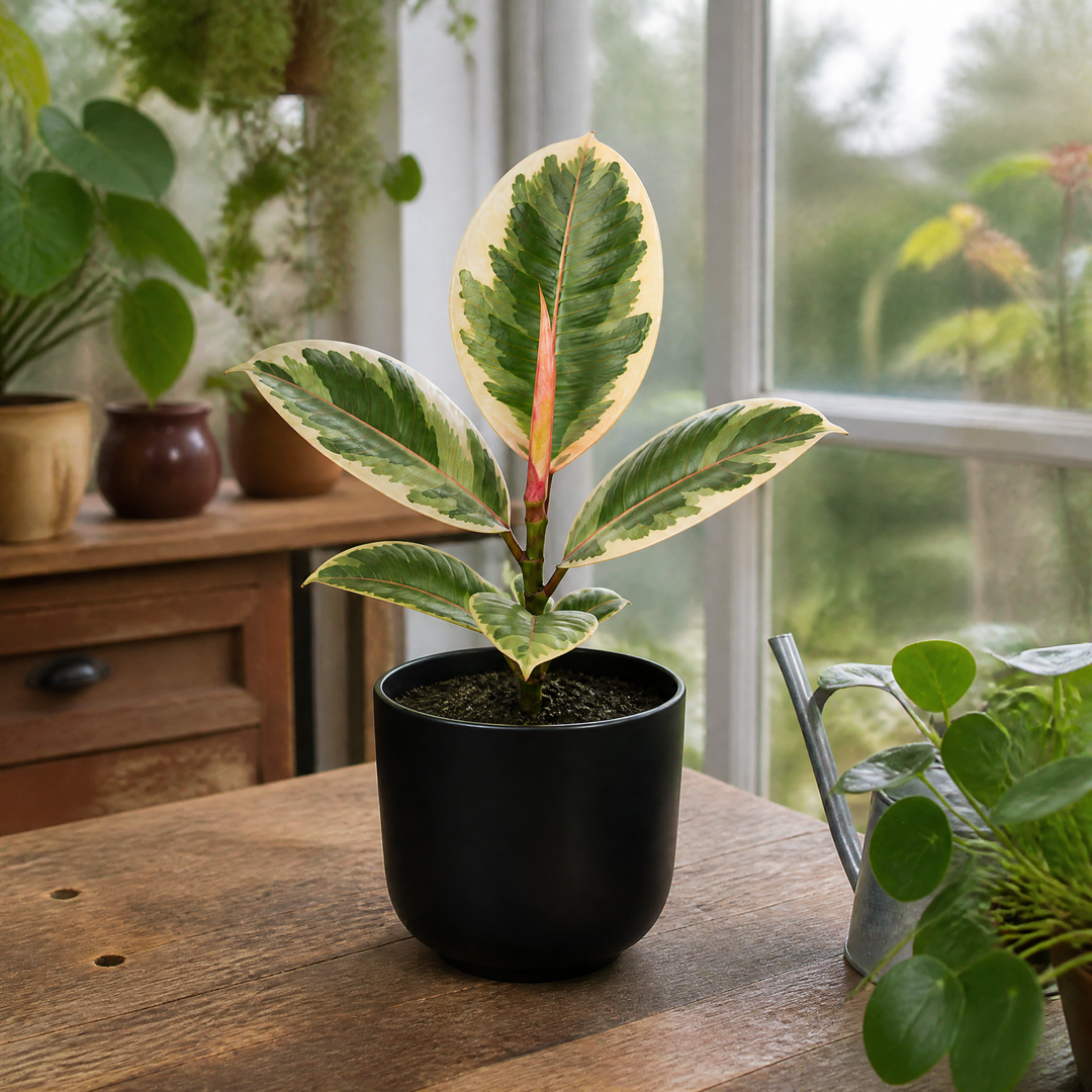Ficus Tineke Rubber Plant 12cm Pot Plants By Post