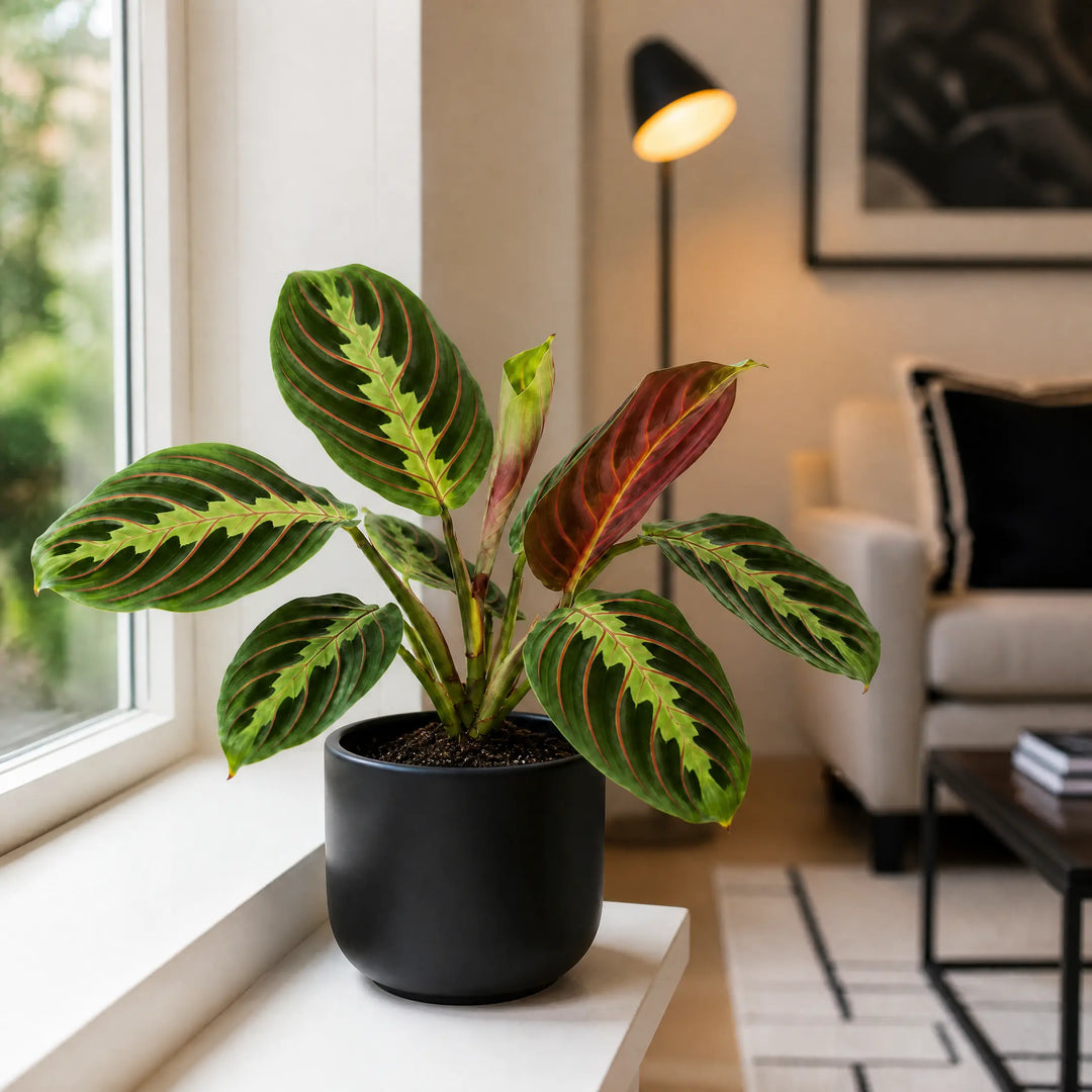 Maranta Leuconeura Prayer Plant 12cm - Beautiful Tricolour Indoor Foliage Plants By Post