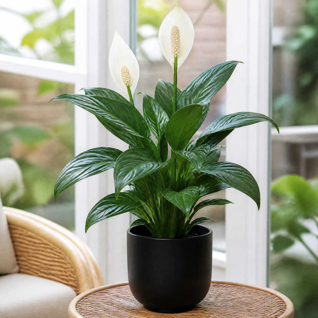 Peace Lily Plant 12cm - Air Purifying Houseplant Elegant Indoor Plant with White Flowers Plants By Post UK