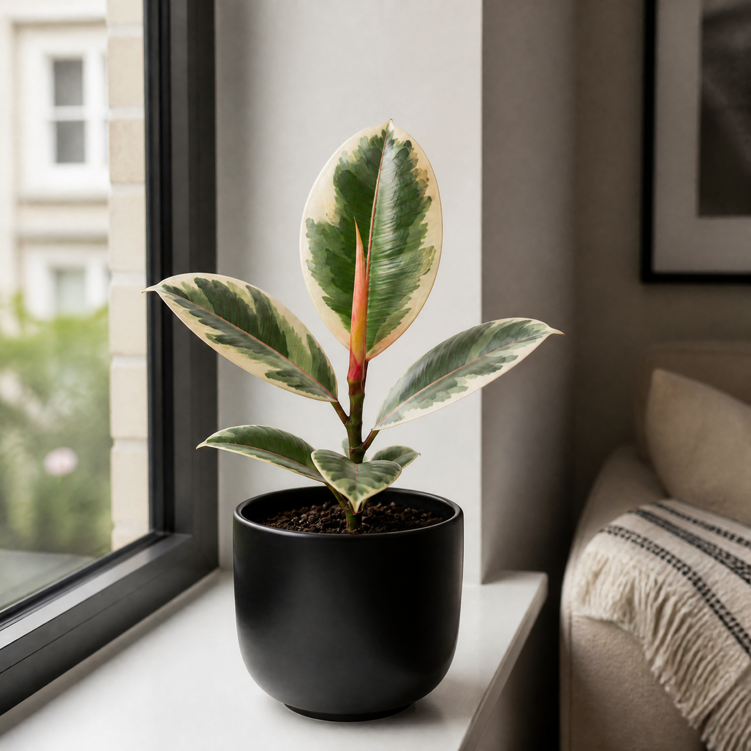 Ficus Tineke Rubber Plant 12cm Pot Plants By Post