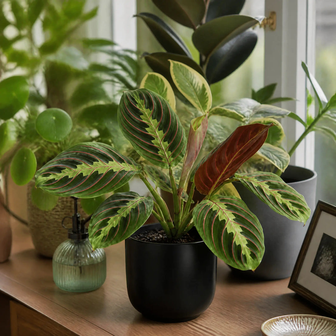 Maranta Leuconeura Prayer Plant 12cm - Beautiful Tricolour Indoor Foliage Plants By Post