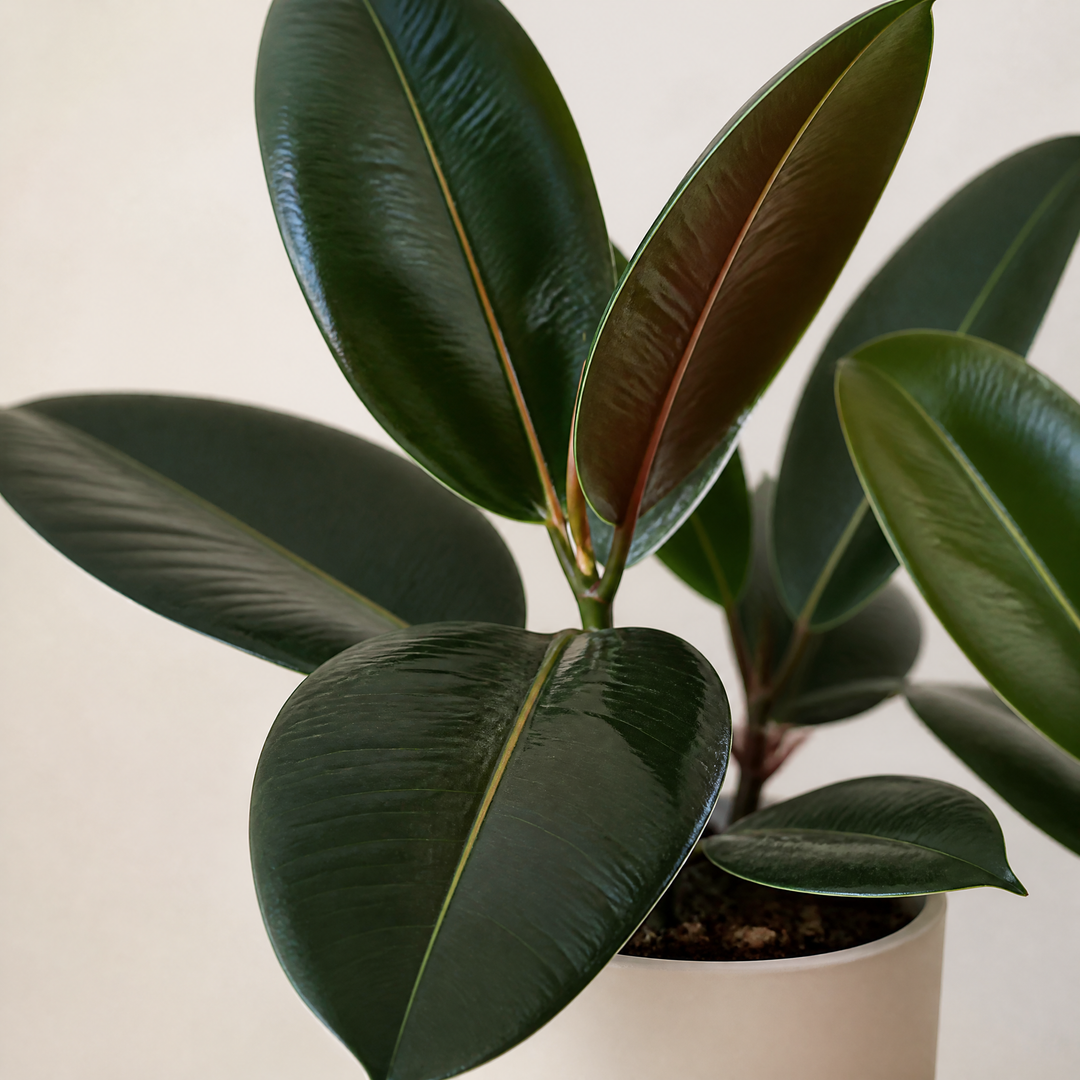 Ficus Robusta Rubber Plant 17cm Pot – Easy Care Indoor Houseplant Plants By Post