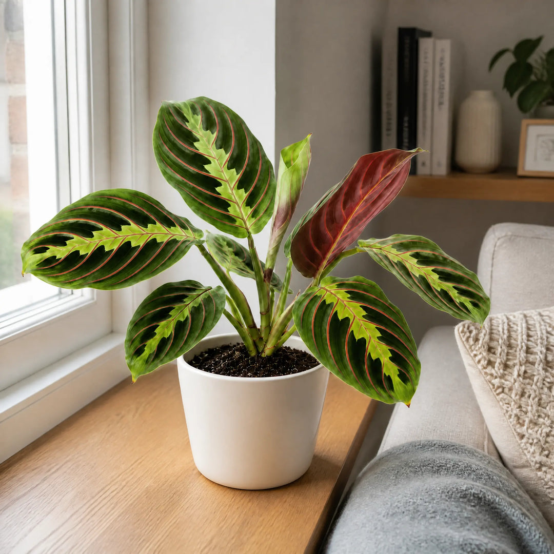Maranta Leuconeura Prayer Plant 12cm - Beautiful Tricolour Indoor Foliage Plants By Post