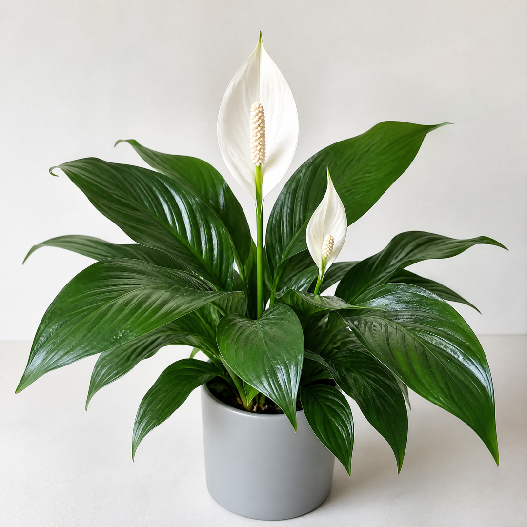 Peace Lily Plant 12cm - Air Purifying Houseplant Elegant Indoor Plant with White Flowers Plants By Post UK