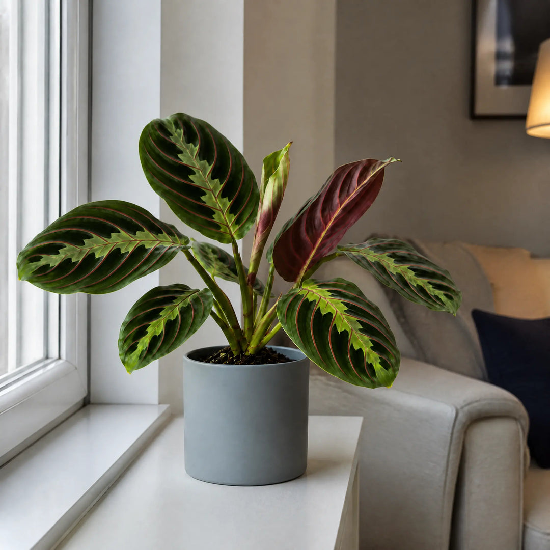 Maranta Leuconeura Prayer Plant 12cm - Beautiful Tricolour Indoor Foliage Plants By Post