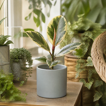 Ficus Tineke Rubber Plant 12cm Pot Plants By Post