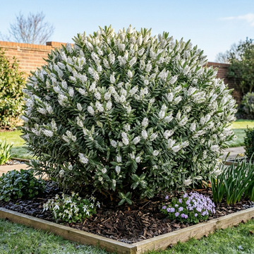 Hebe 'Sutherlandii' Compact Evergreen Garden Plant  2L Pot The Rose Press Garden