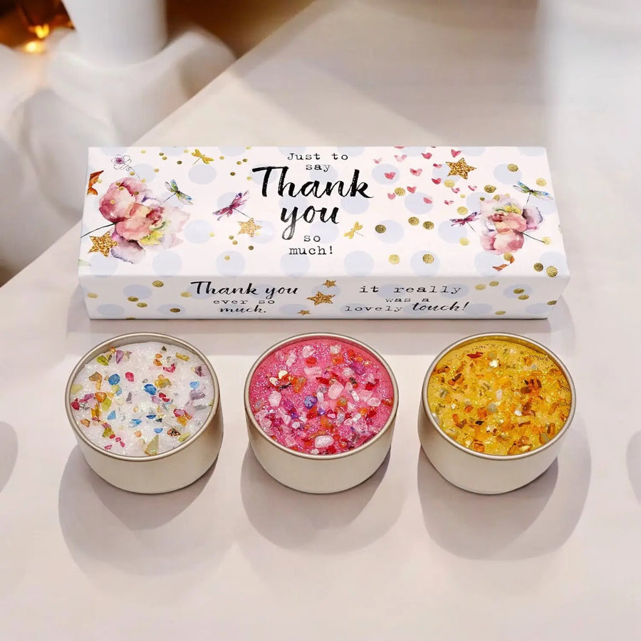 Thank You Candles Trio Set Plants By Post