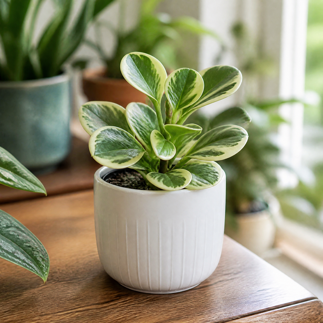 Peperomia Obtusifolia Variegated Radiator Plant 12cm Pot Plants By Post