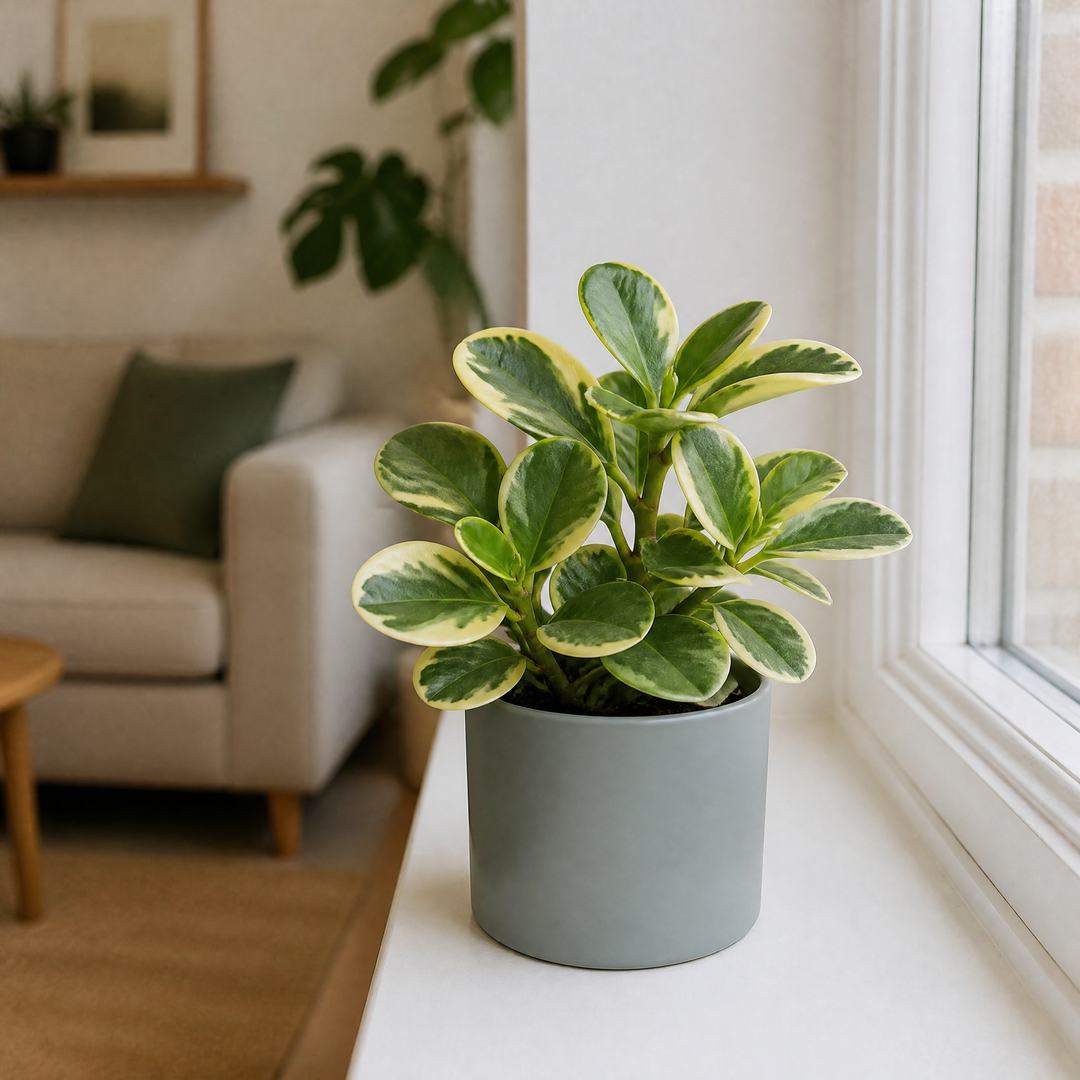 Peperomia Obtusifolia Variegated Radiator Plant 12cm Pot Plants By Post