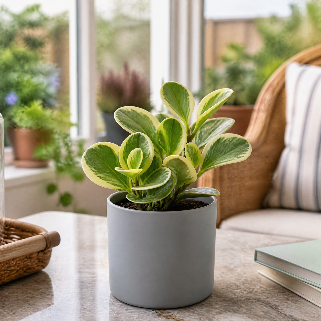 Peperomia Obtusifolia Variegated Radiator Plant 12cm Pot Plants By Post