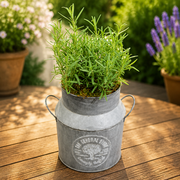 Rosemary in a Milk Churn with Moss Finish – Rustic Herb Garden Plant plants by post