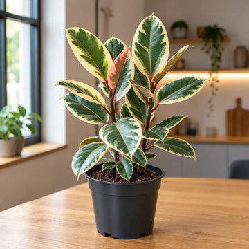 Ficus Tineke Rubber Plant 5L – Variegated Indoor Houseplant Plants By Post