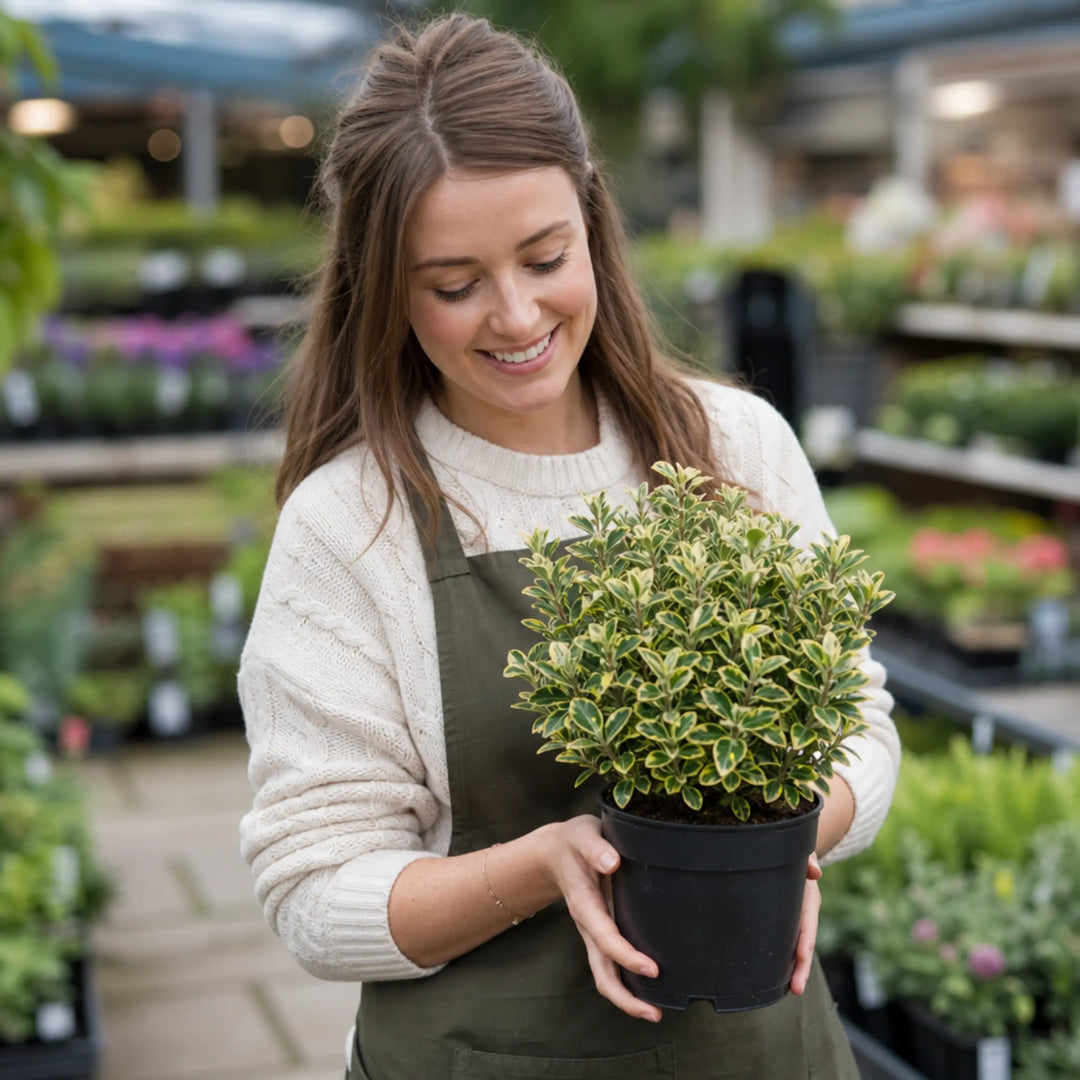 1 Large Plant-Euonymus Aureomarginatus, Ready to Plant in Your Garden, 2L Pot The Rose Press Garden