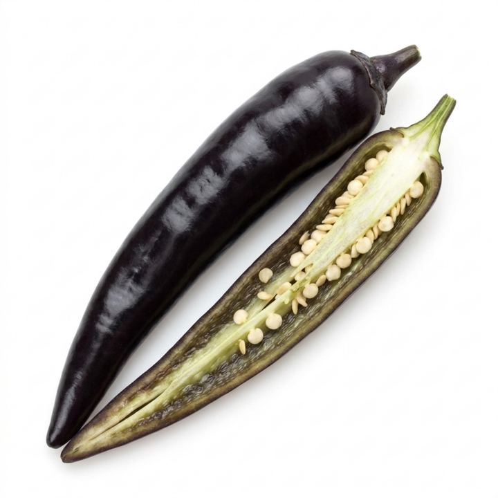 1 Zimbabwe Black Chilli Pepper Plant, Live Hot Pepper, Grow Your Own Chilli, 2Ltr Root Ball The Rose Press Garden