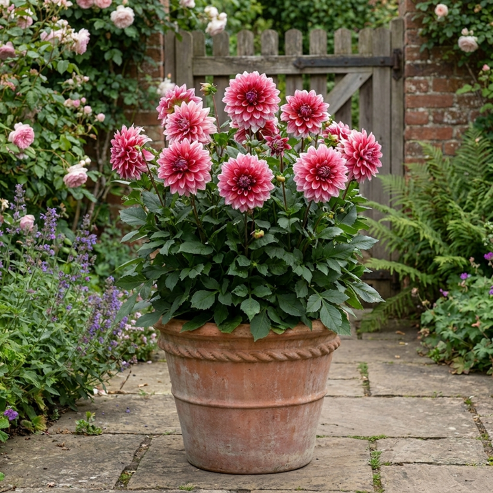 Dahlia Maggiore Fun Rose Bicolour Decorative Dahlia Plant 3L Pot