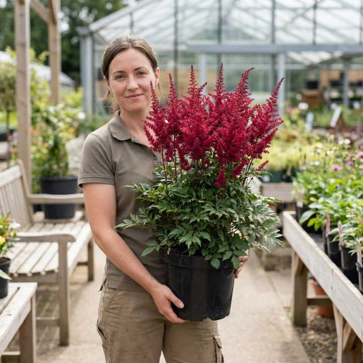Astilbe Music Series Red Hardy Perennial Plant 5L Pot