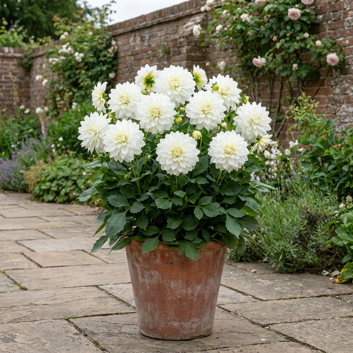 Dahlia Maggiore White Decorative Dahlia Plant 3L Pot