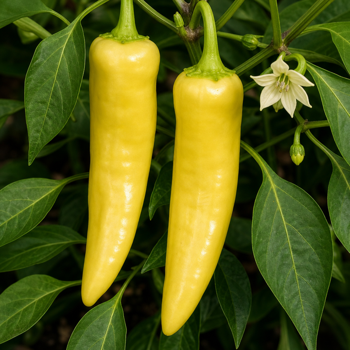 1 Hungarian Hot Wax Chilli Pepper Plant, Outdoor Garden Ready, Grow Your Own Chilli, 2Ltr Root Ball The Rose Press Garden
