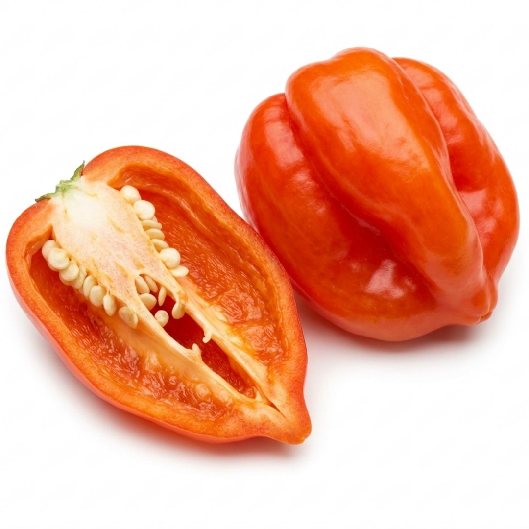 1 Scotch Bonnet Chilli Pepper Plant, Fresh Live Hot Pepper, Garden Ready, 2 Litre Root Ball The Rose Press Garden
