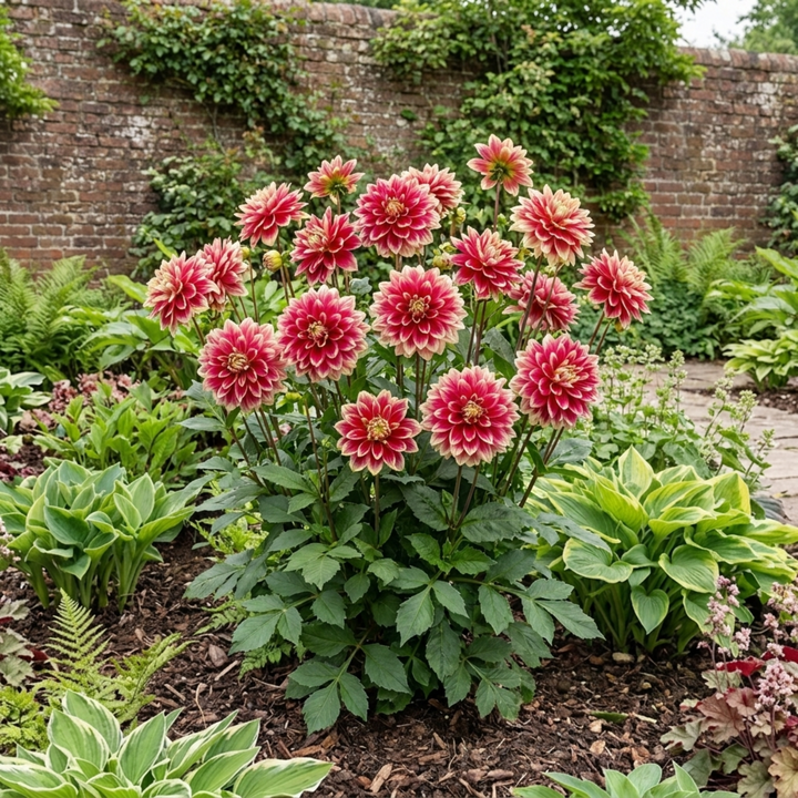 Dahlia Maggiore Fun Rose Bicolour Decorative Dahlia Plant 3L Pot