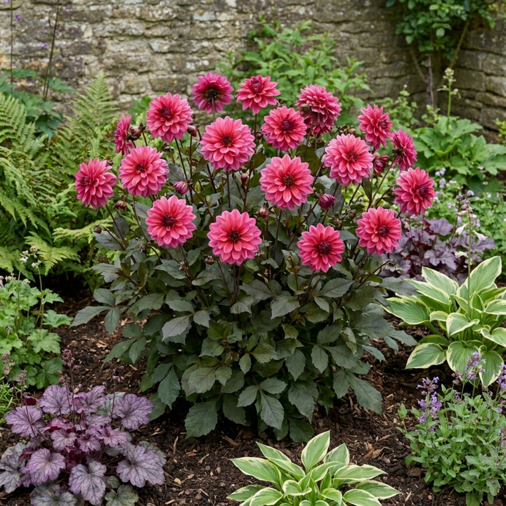 Dahlia Maggiore Deep Rose Summer Flowering Plant 3L Pot
