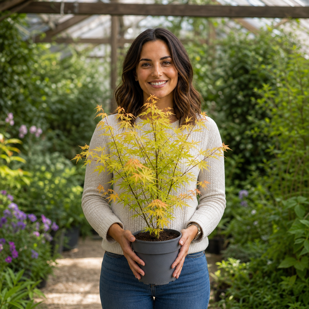 3L Acer Orange Leaf in Pot Outdoor Tree for Patio & Garden