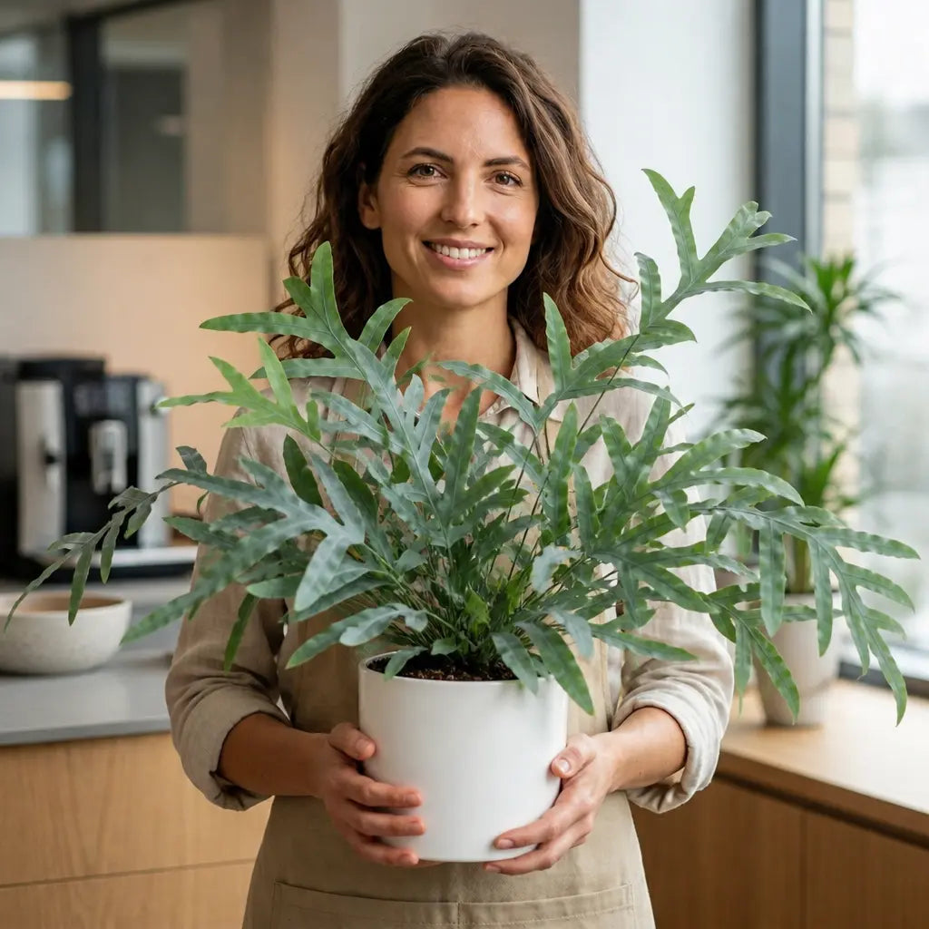 Phlebodium Blue Star Fern – Elegant Blue-Green Foliage Indoor Houseplant Plants By Post